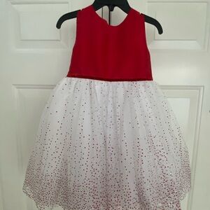 Marmellata Red and White Formal Kids Dress